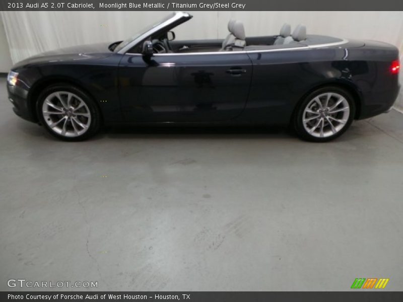 Moonlight Blue Metallic / Titanium Grey/Steel Grey 2013 Audi A5 2.0T Cabriolet
