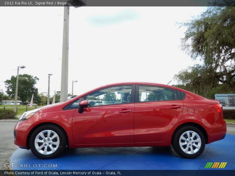 Signal Red / Beige 2012 Kia Rio LX