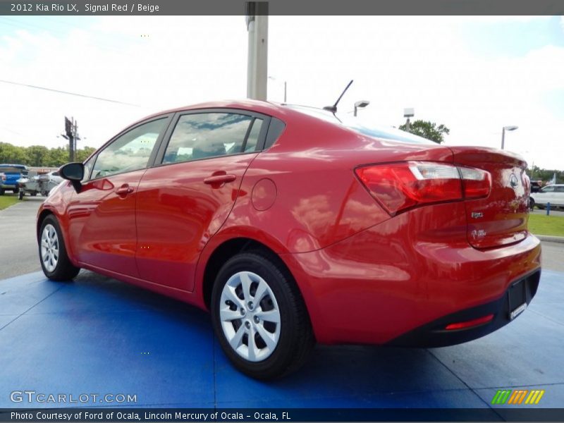 Signal Red / Beige 2012 Kia Rio LX