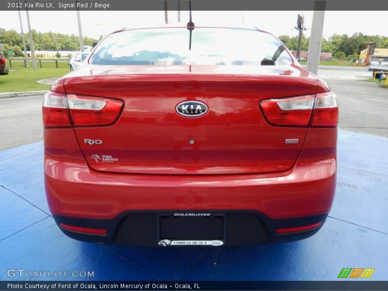 Signal Red / Beige 2012 Kia Rio LX