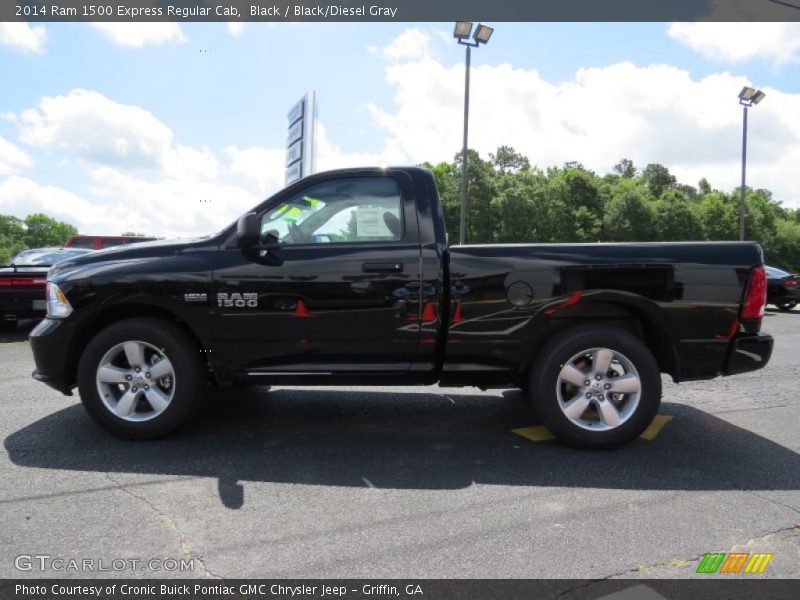 Black / Black/Diesel Gray 2014 Ram 1500 Express Regular Cab