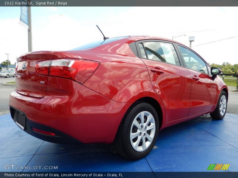 Signal Red / Beige 2012 Kia Rio LX