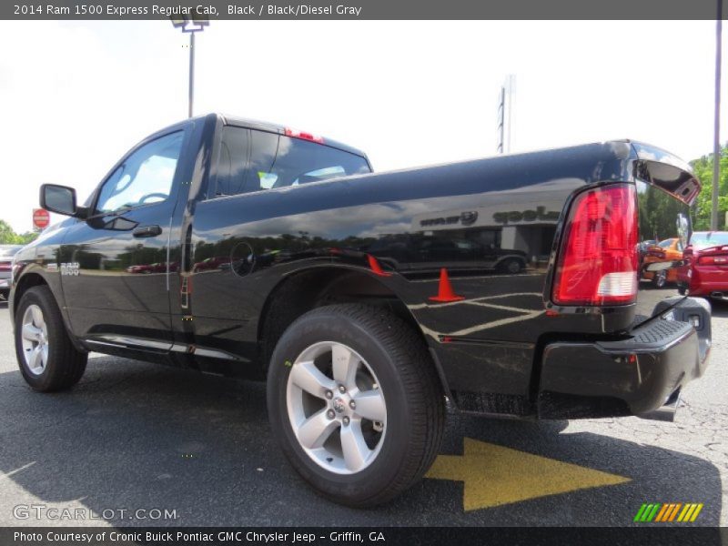 Black / Black/Diesel Gray 2014 Ram 1500 Express Regular Cab
