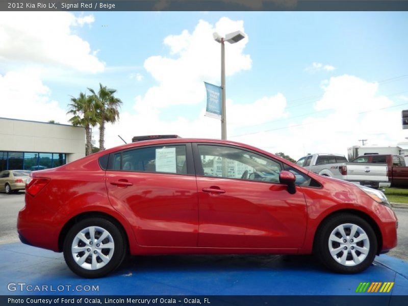 Signal Red / Beige 2012 Kia Rio LX