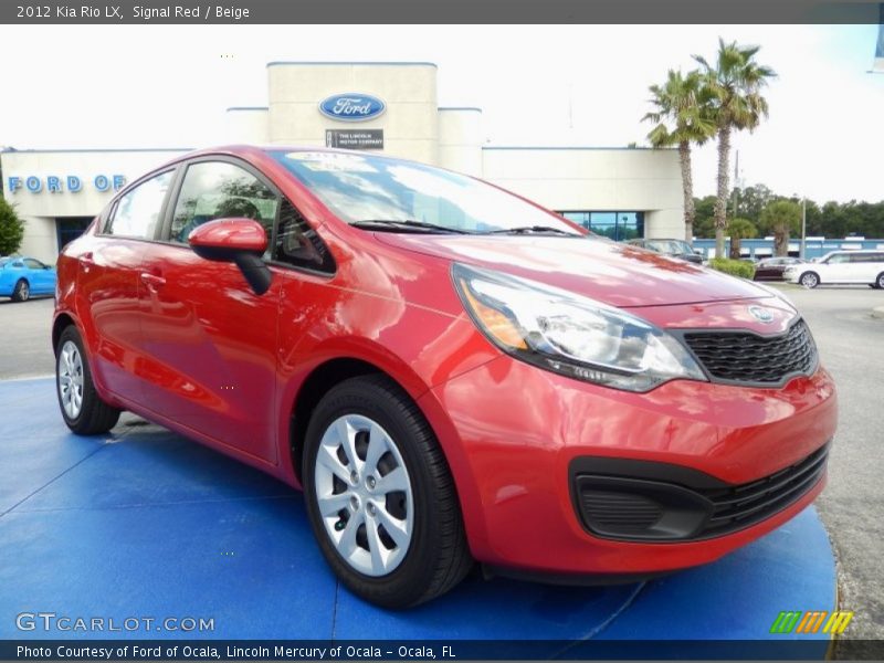 Signal Red / Beige 2012 Kia Rio LX