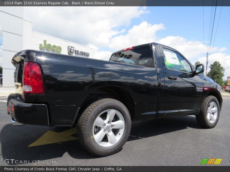 Black / Black/Diesel Gray 2014 Ram 1500 Express Regular Cab