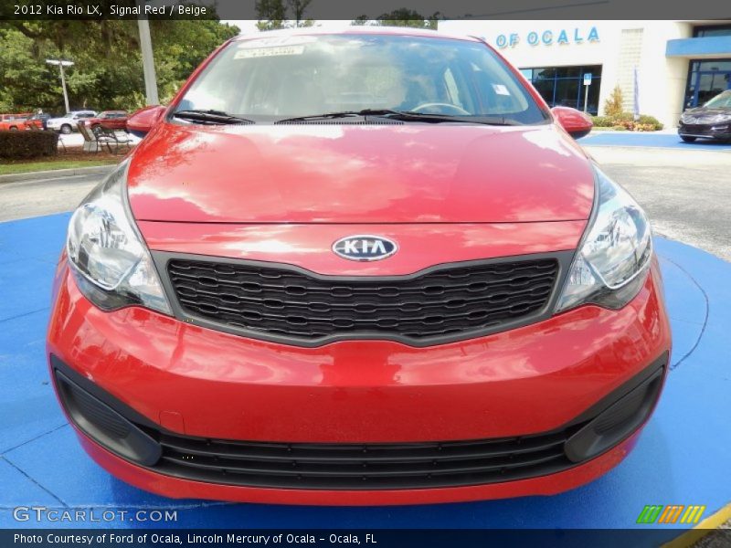 Signal Red / Beige 2012 Kia Rio LX