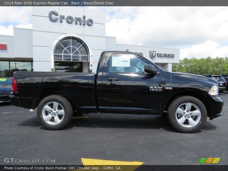 Black / Black/Diesel Gray 2014 Ram 1500 Express Regular Cab