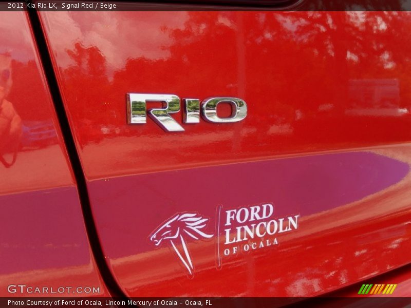 Signal Red / Beige 2012 Kia Rio LX