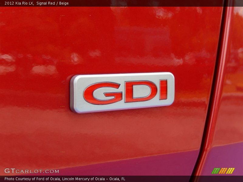 Signal Red / Beige 2012 Kia Rio LX