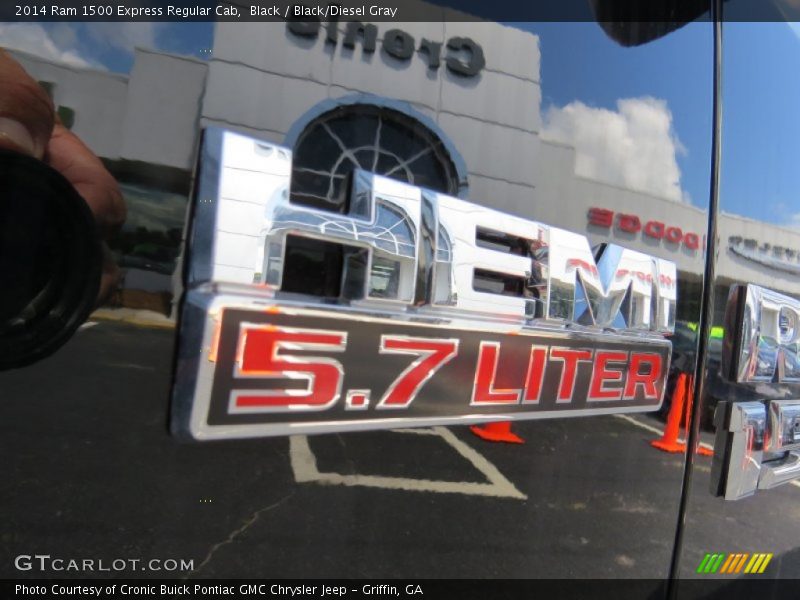 Black / Black/Diesel Gray 2014 Ram 1500 Express Regular Cab