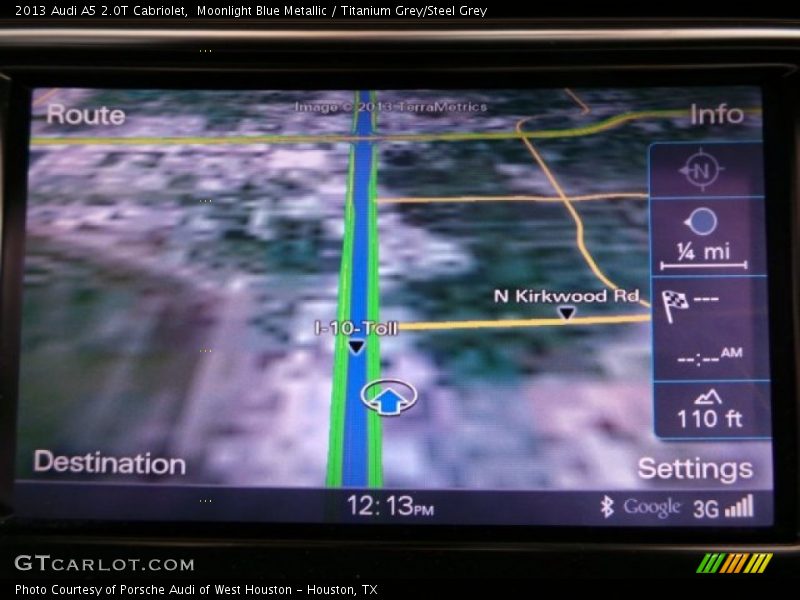 Moonlight Blue Metallic / Titanium Grey/Steel Grey 2013 Audi A5 2.0T Cabriolet