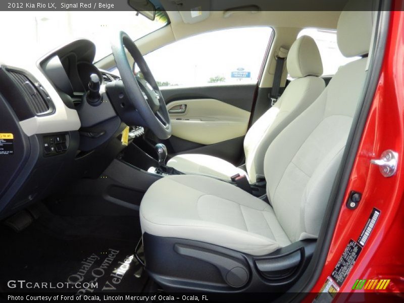 Signal Red / Beige 2012 Kia Rio LX