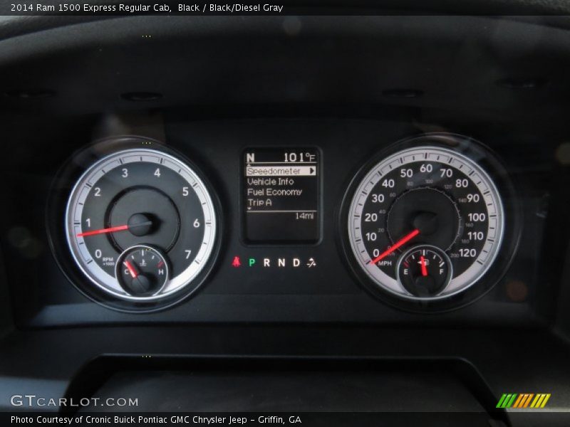 Black / Black/Diesel Gray 2014 Ram 1500 Express Regular Cab