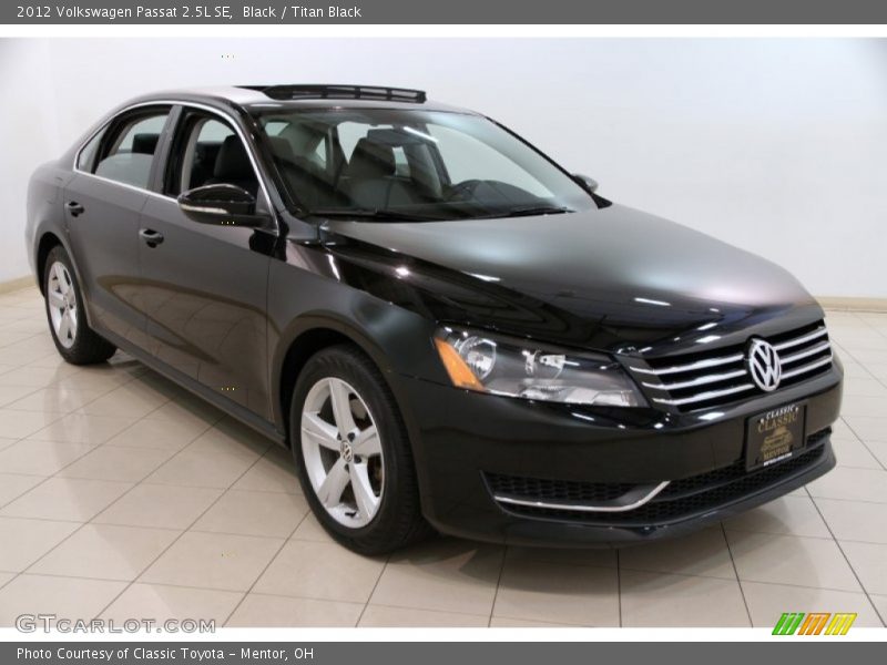 Black / Titan Black 2012 Volkswagen Passat 2.5L SE