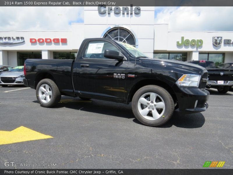 Black / Black/Diesel Gray 2014 Ram 1500 Express Regular Cab