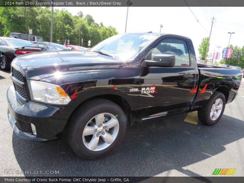 Black / Black/Diesel Gray 2014 Ram 1500 Express Regular Cab