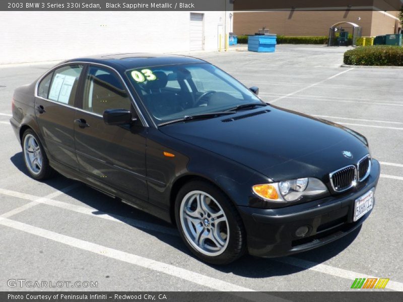 Black Sapphire Metallic / Black 2003 BMW 3 Series 330i Sedan