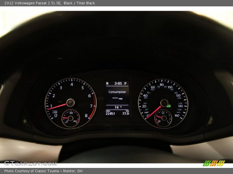  2012 Passat 2.5L SE 2.5L SE Gauges