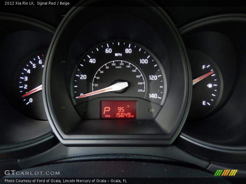 Signal Red / Beige 2012 Kia Rio LX