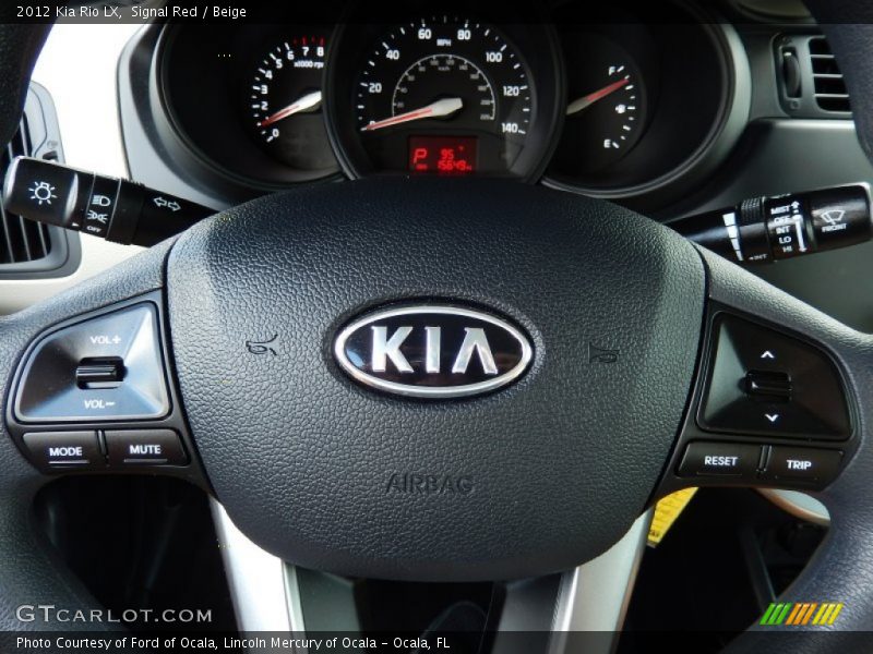 Signal Red / Beige 2012 Kia Rio LX