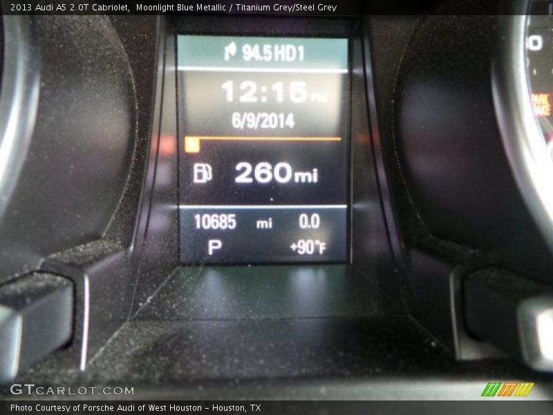 Moonlight Blue Metallic / Titanium Grey/Steel Grey 2013 Audi A5 2.0T Cabriolet