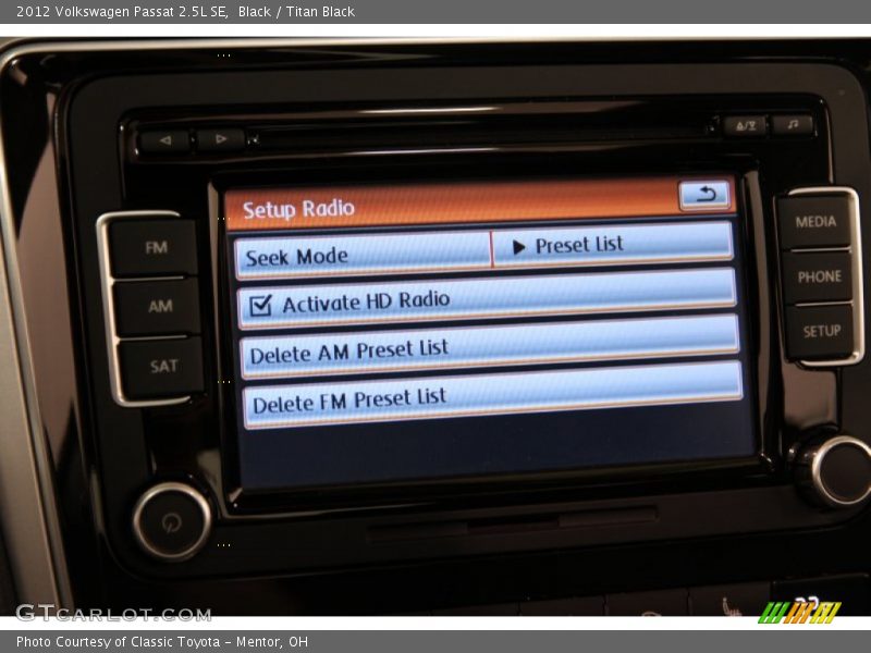 Black / Titan Black 2012 Volkswagen Passat 2.5L SE