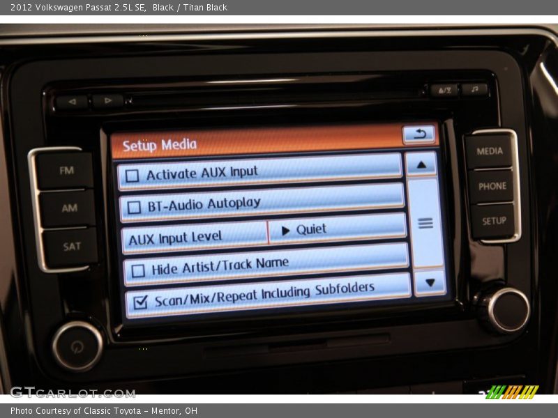 Black / Titan Black 2012 Volkswagen Passat 2.5L SE