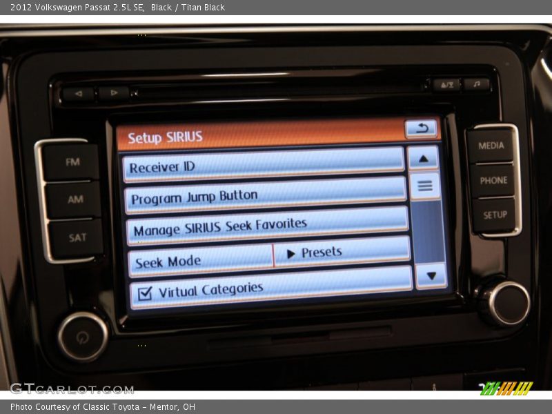 Black / Titan Black 2012 Volkswagen Passat 2.5L SE