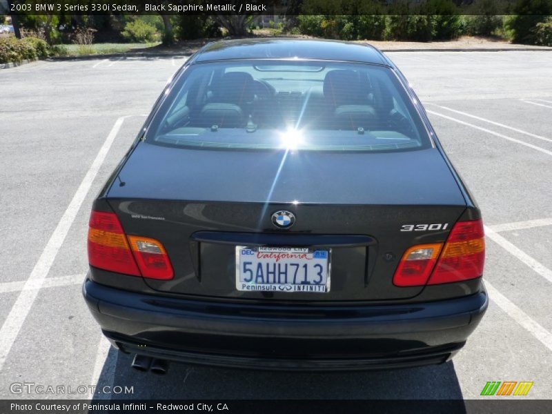 Black Sapphire Metallic / Black 2003 BMW 3 Series 330i Sedan