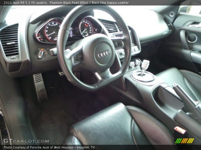 Phantom Black Pearl Effect / Black Fine Nappa Leather 2011 Audi R8 5.2 FSI quattro