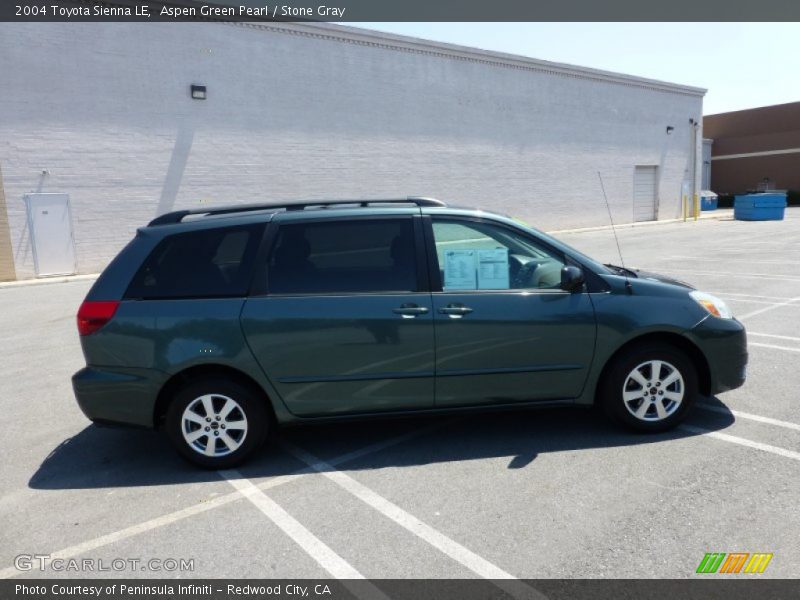 Aspen Green Pearl / Stone Gray 2004 Toyota Sienna LE