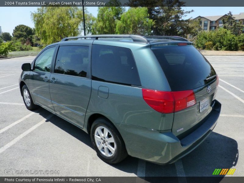 Aspen Green Pearl / Stone Gray 2004 Toyota Sienna LE