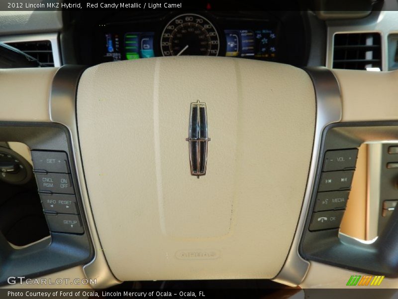 Red Candy Metallic / Light Camel 2012 Lincoln MKZ Hybrid