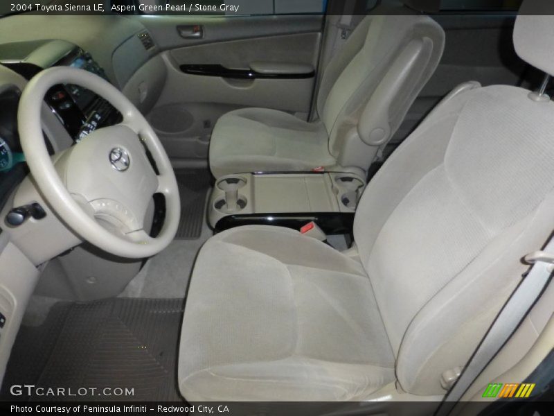 Aspen Green Pearl / Stone Gray 2004 Toyota Sienna LE