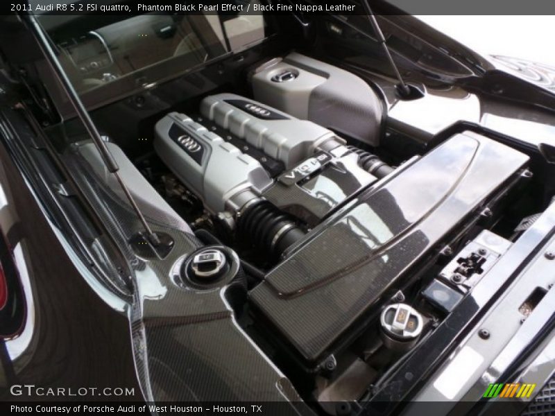 Phantom Black Pearl Effect / Black Fine Nappa Leather 2011 Audi R8 5.2 FSI quattro
