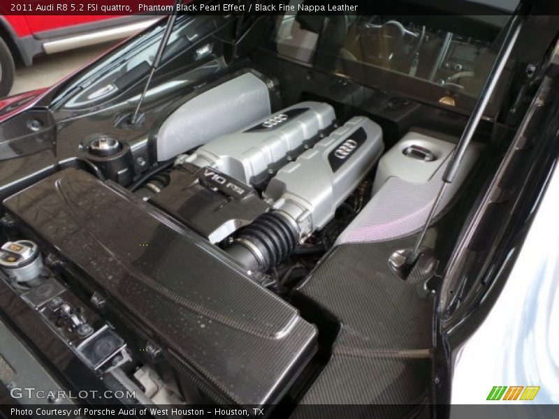 Phantom Black Pearl Effect / Black Fine Nappa Leather 2011 Audi R8 5.2 FSI quattro