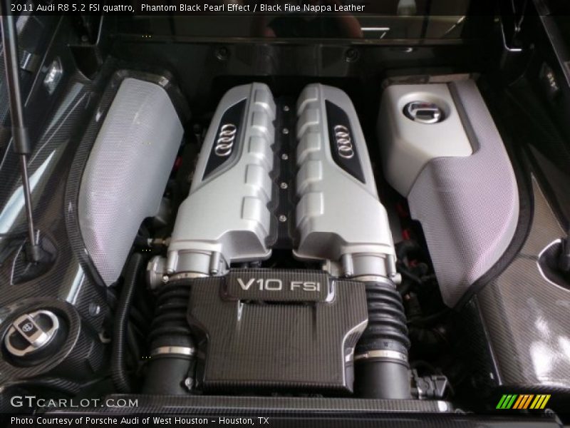 Phantom Black Pearl Effect / Black Fine Nappa Leather 2011 Audi R8 5.2 FSI quattro