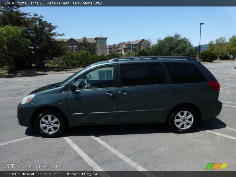 Aspen Green Pearl / Stone Gray 2004 Toyota Sienna LE