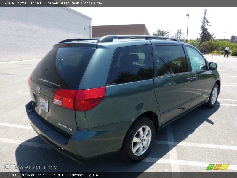 Aspen Green Pearl / Stone Gray 2004 Toyota Sienna LE