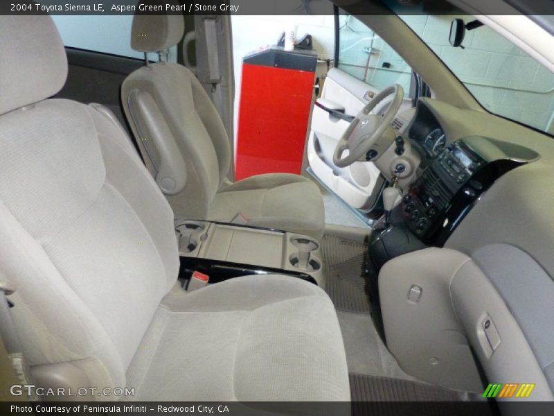Aspen Green Pearl / Stone Gray 2004 Toyota Sienna LE