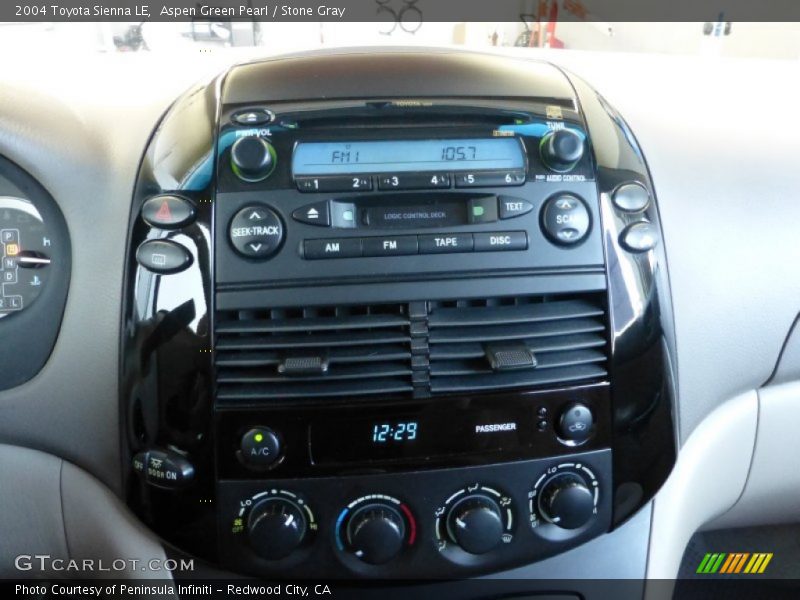 Aspen Green Pearl / Stone Gray 2004 Toyota Sienna LE