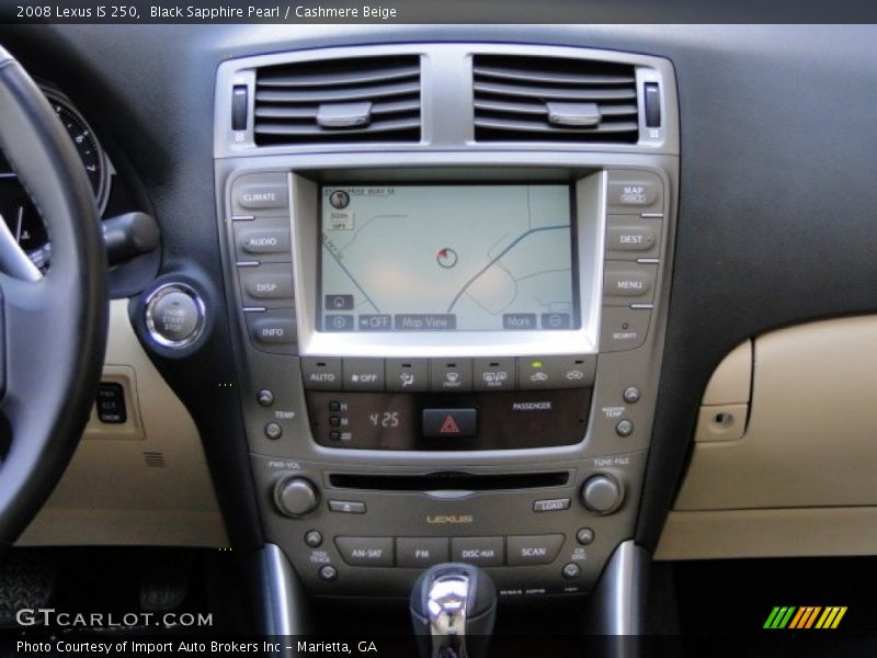 Black Sapphire Pearl / Cashmere Beige 2008 Lexus IS 250