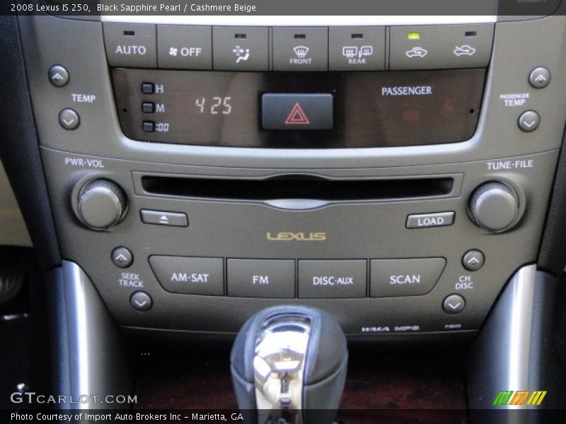 Black Sapphire Pearl / Cashmere Beige 2008 Lexus IS 250