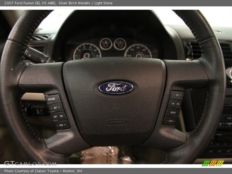 Silver Birch Metallic / Light Stone 2007 Ford Fusion SEL V6 AWD