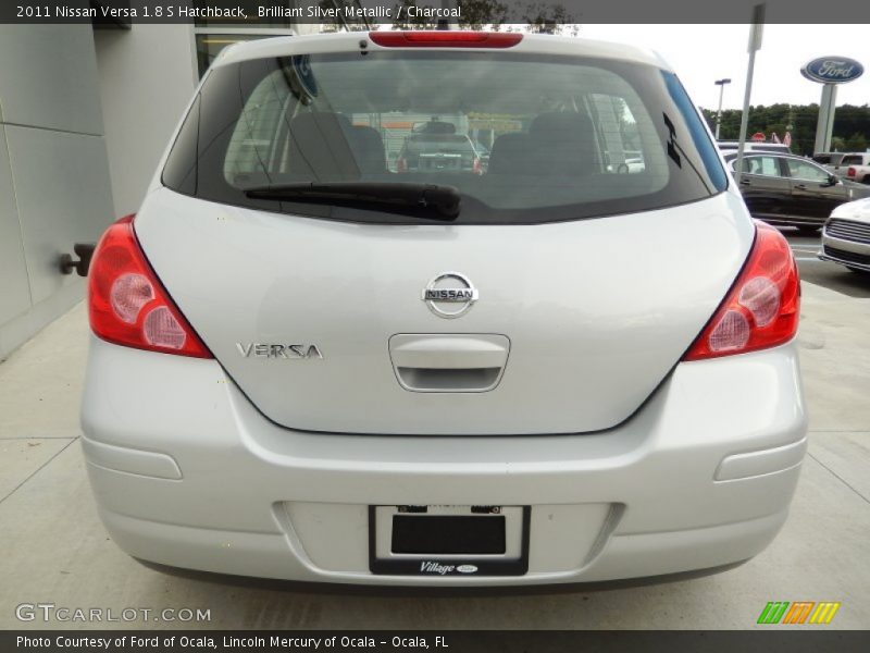 Brilliant Silver Metallic / Charcoal 2011 Nissan Versa 1.8 S Hatchback