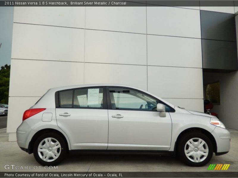 Brilliant Silver Metallic / Charcoal 2011 Nissan Versa 1.8 S Hatchback