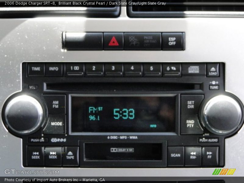 Brilliant Black Crystal Pearl / Dark Slate Gray/Light Slate Gray 2006 Dodge Charger SRT-8