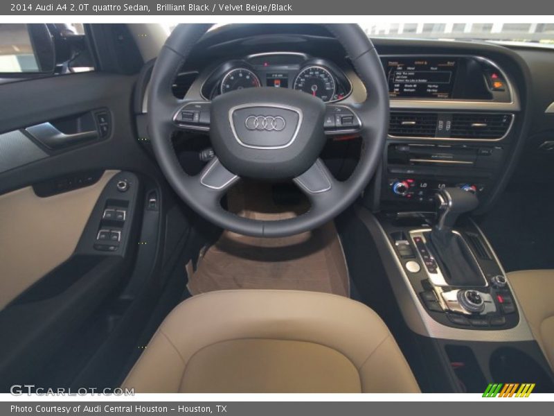 Brilliant Black / Velvet Beige/Black 2014 Audi A4 2.0T quattro Sedan