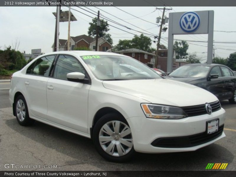 Candy White / Cornsilk Beige 2012 Volkswagen Jetta SE Sedan